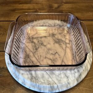 VTG 90s Pyrex Cranberry Pink Square Casserole Baking Dish 2 Qt 8" USA #222-S